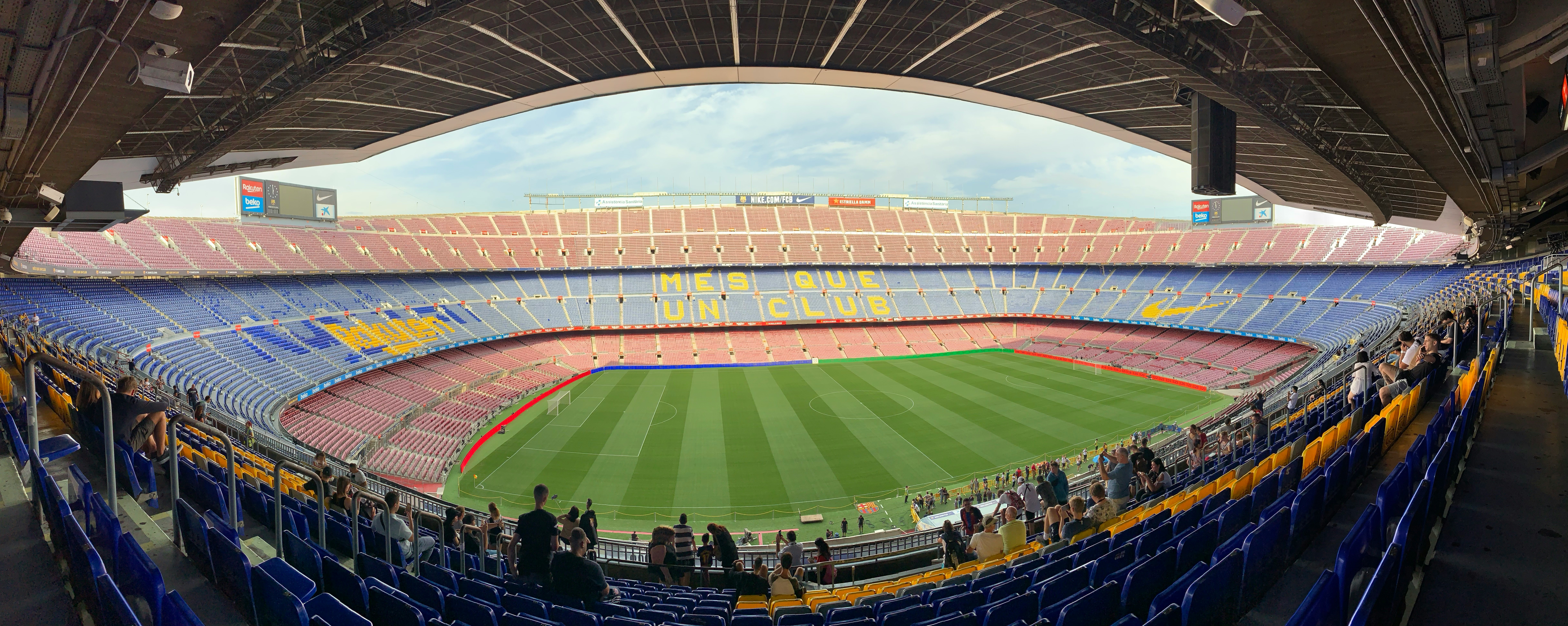 Aerial view of a football field