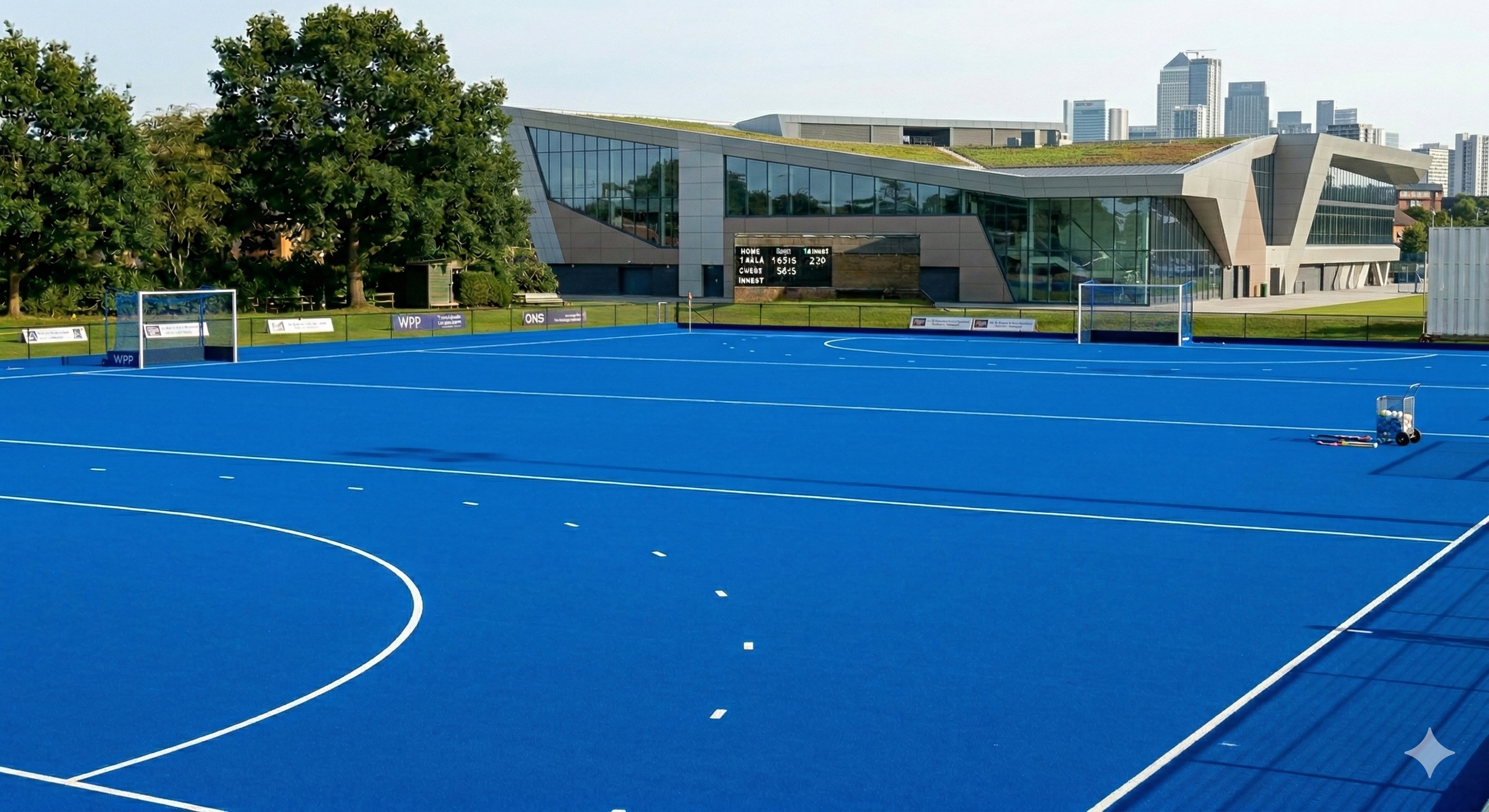 Hockey field surface and pitch layout details