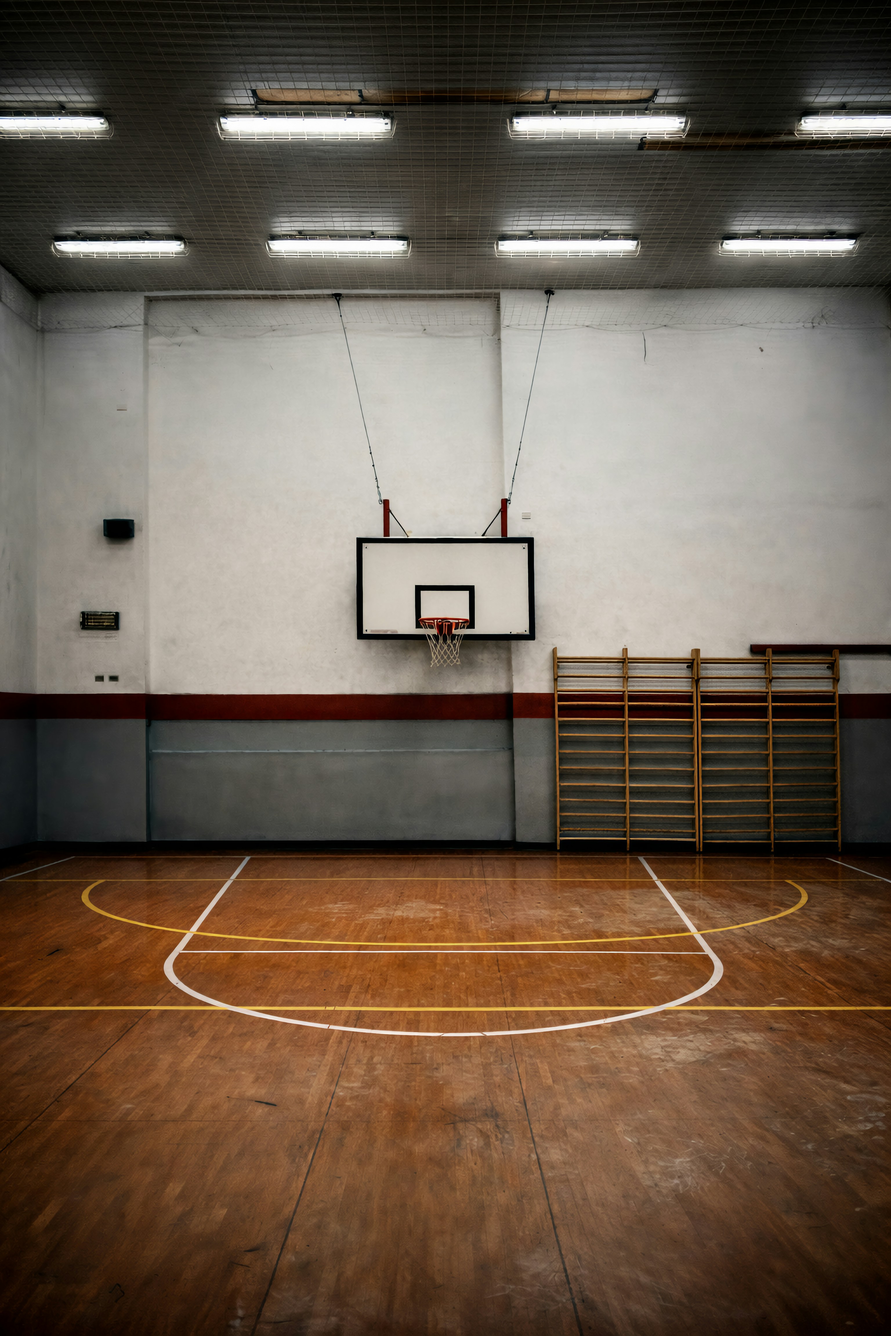 Indoor basketball court