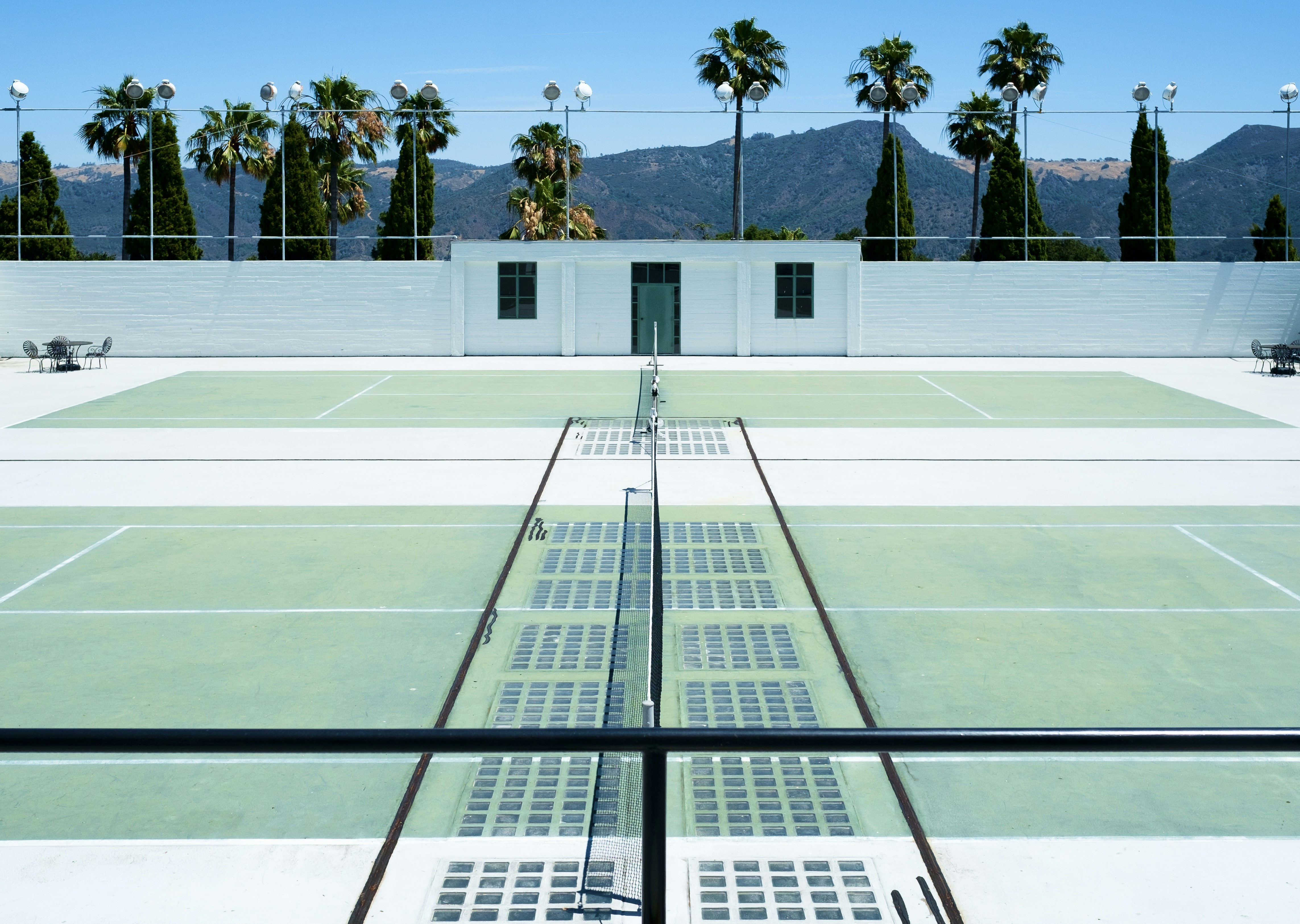 Outdoor tennis court